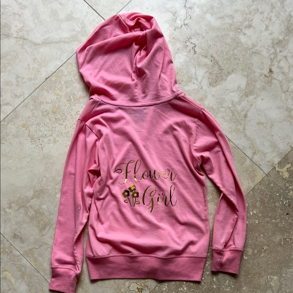 Pink 'Flower Girl' Hoodie Size Small